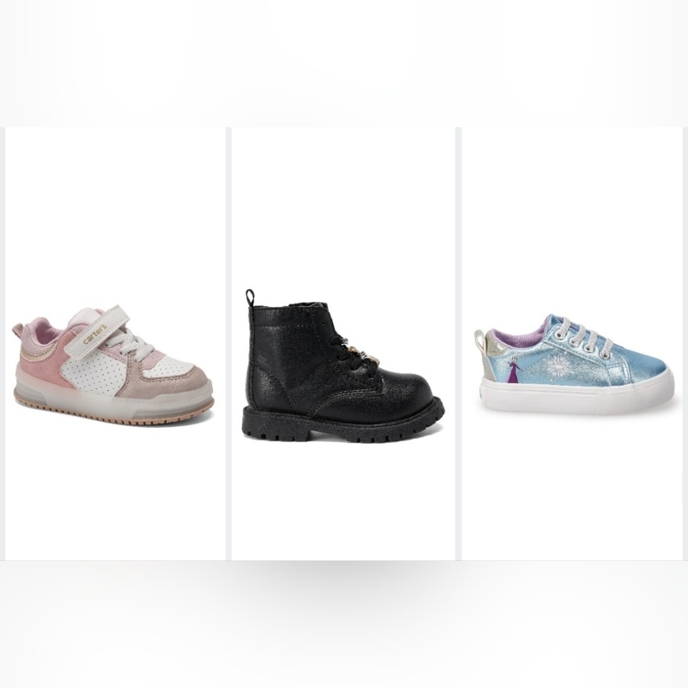 THREE pairs Of New Toddler Girl Shoes